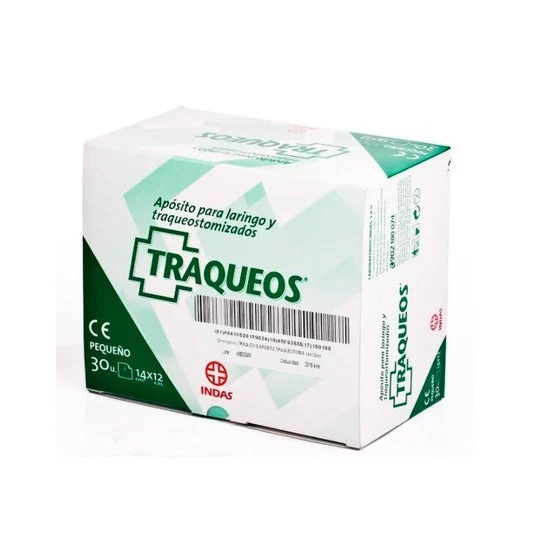 Trachea medicazioni laringoscopio/tracheotomizzato 14x12cm 30uds