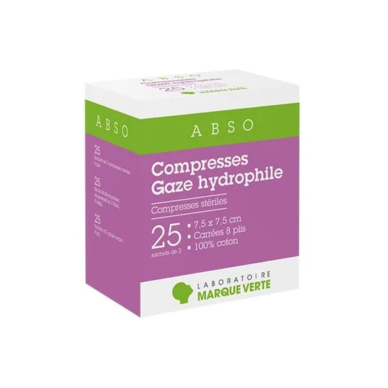 Abso garza sterile 7,5x7,5cm 25 bustine