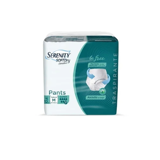 Serenity Pants Soft Dry Sensitive Super Pannolino TM 12 Unità