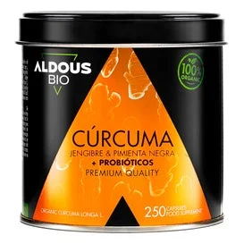 Aldous Bio Cúrcuma con Jengibre e Pimienta Negra 250caps