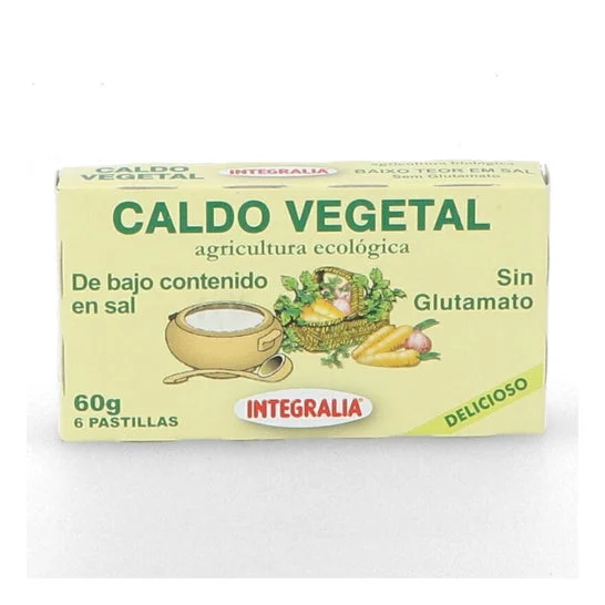 Integralia Brodo Vegetale Biologico a Basso Contenuto di Sale 60g