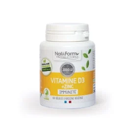 Nat&Form Vitamina D3+Zn 60caps