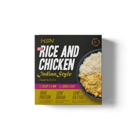 HSN Plato Preparado Estilo Fit Arroz con Pollo en Salsa Al Curry Estilo Hindú 420g