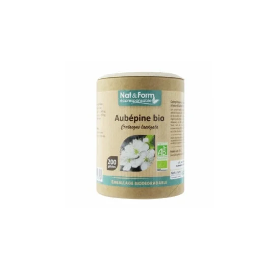 Nat & Form Eco Responsable Aubépine Bio 200 Gélules