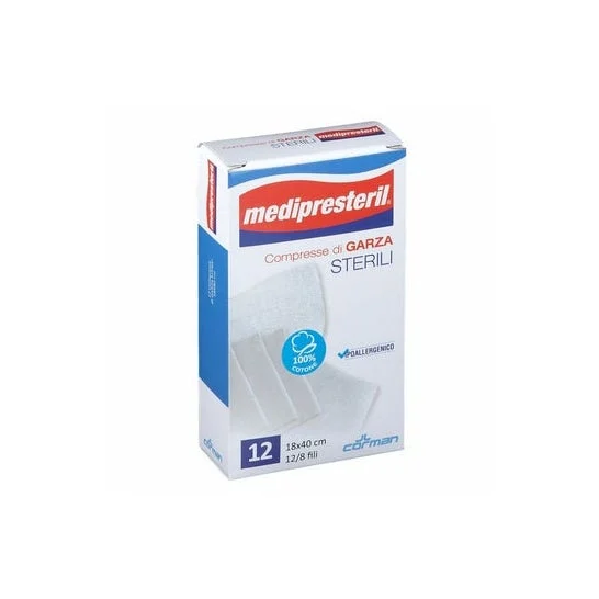 Corman Medipresteril Compresse in TNT 18x40cm 12 Unità