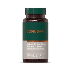 Hyperico Ginkgo Ginseng - Bonusan - 90 Cápsulas