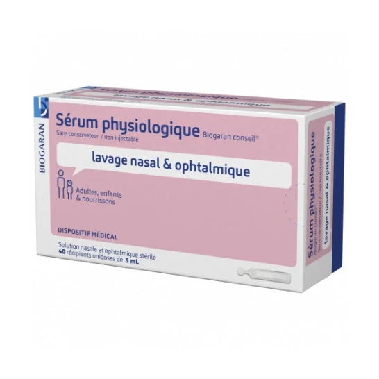 Siero di fisioterapia Biogaran 0,9% Dose 5ml40