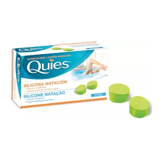 Quies tapones oódo silicona natación 6uds