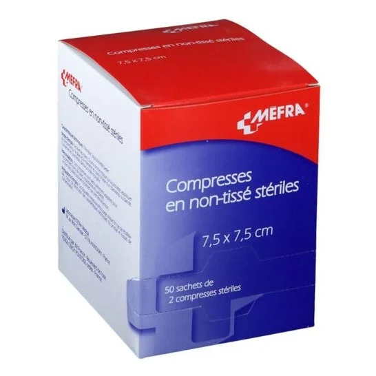 Mefra Compresse Sterili In Tessuto Non Tessuto 7,5x7,5cm 2x50 Bustine