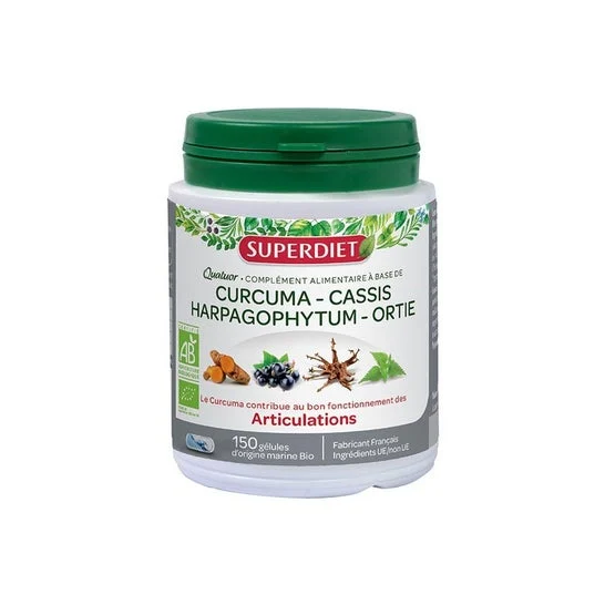 Super Dieta Quatuor Turmeric Articulazioni Turmeric Super dieta 150 capsule organiche