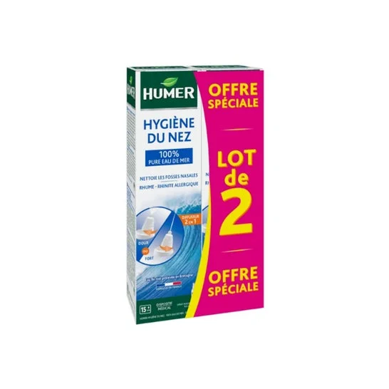 Humer Higiene Nariz Solución Salina Spray 2x150 ml