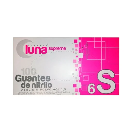 Omare Luna Guanti Nitrile Blu Senza Polvere Taglia S 100 Unità