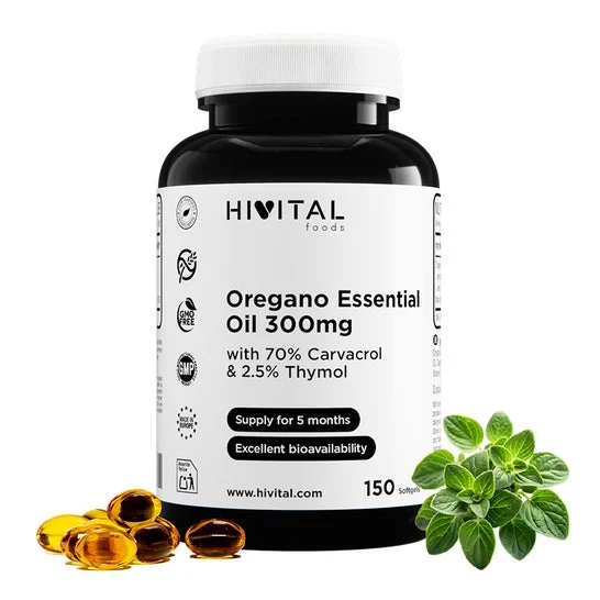 HIVITAL Aceite de orégano 300 mg 150 cáps blandas