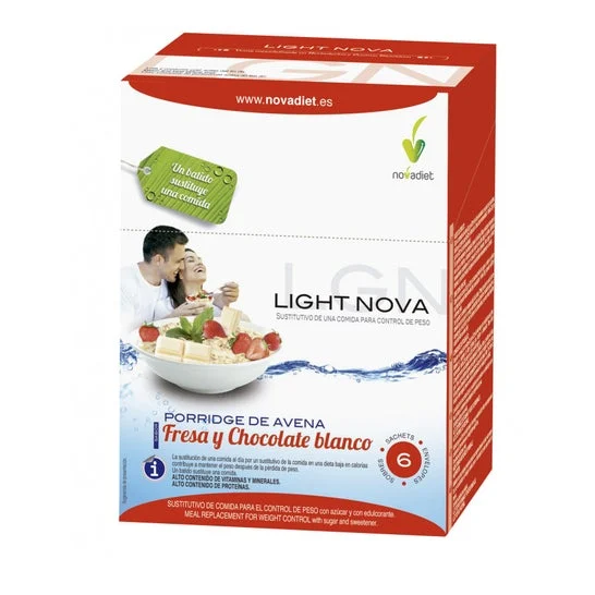 Fragola leggera Nova Porridge Strawberry - Novadiet - 6 buste