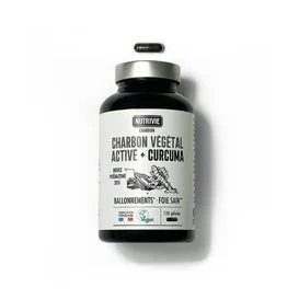 Nutrivie Carbón Vegetal Activado Cúrcuma 120 Perlas