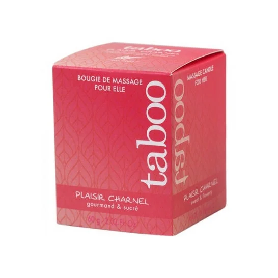 Ruf Taboo Candela da Massaggio per Lei Plaisir Charnel Aroma di Cacao 60g