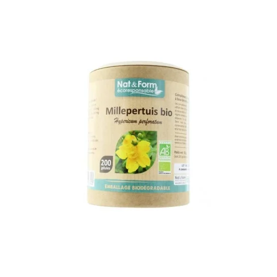 Nat & Form Eco Responsible St. John's Wort Organic 200 capsule di erba di San Giovanni Responsabile
