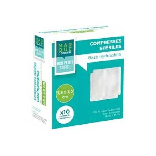 Marque Conseil Compressa Garza Sterile 7,5x7,5cm 25 Unità