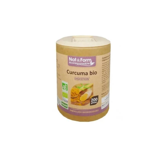 Nat & Form Curcuma Bio 200 Gélules