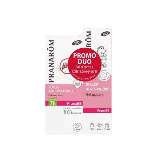 Pranarôm Pranabb Roll-on Anti-zanzare Latte Corpo 30ml + Roll-on Punture Gel Calmante 15ml