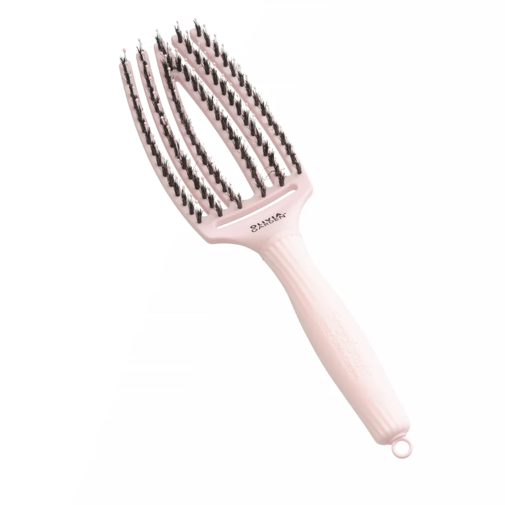 Spazzola per capelli Olivia Garden Finger Brush Combo rosa pastello