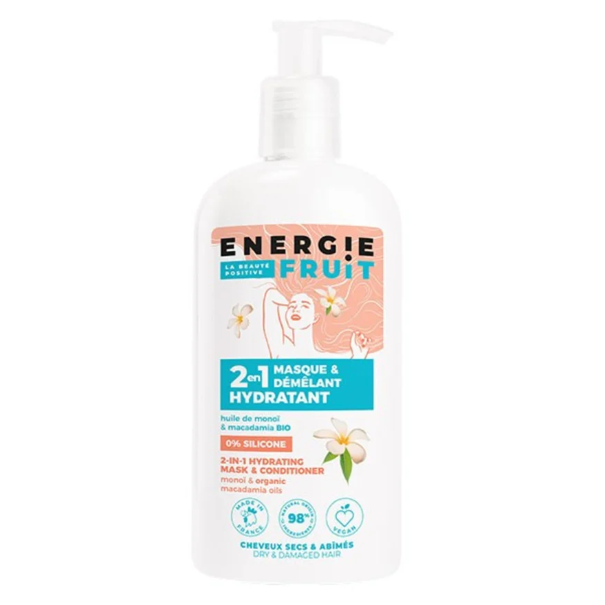 Energie Fruit Maschera 2 In 1 Monoi & Olio Di Macadamia Bio Capelli Abime 300ml