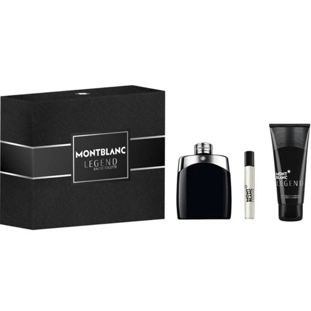 Mont Blanc Legend set regalo EDT 100 ml, gel doccia 100 ml e EDT in miniatura 7,5 ml