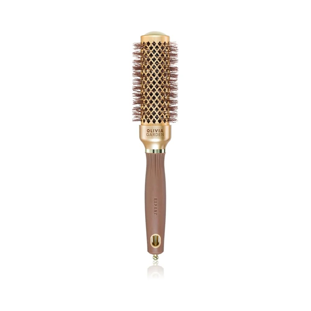 Olivia Garden Expert Blowout Shine Gold & Brown - spazzola per acconciature 35 mm