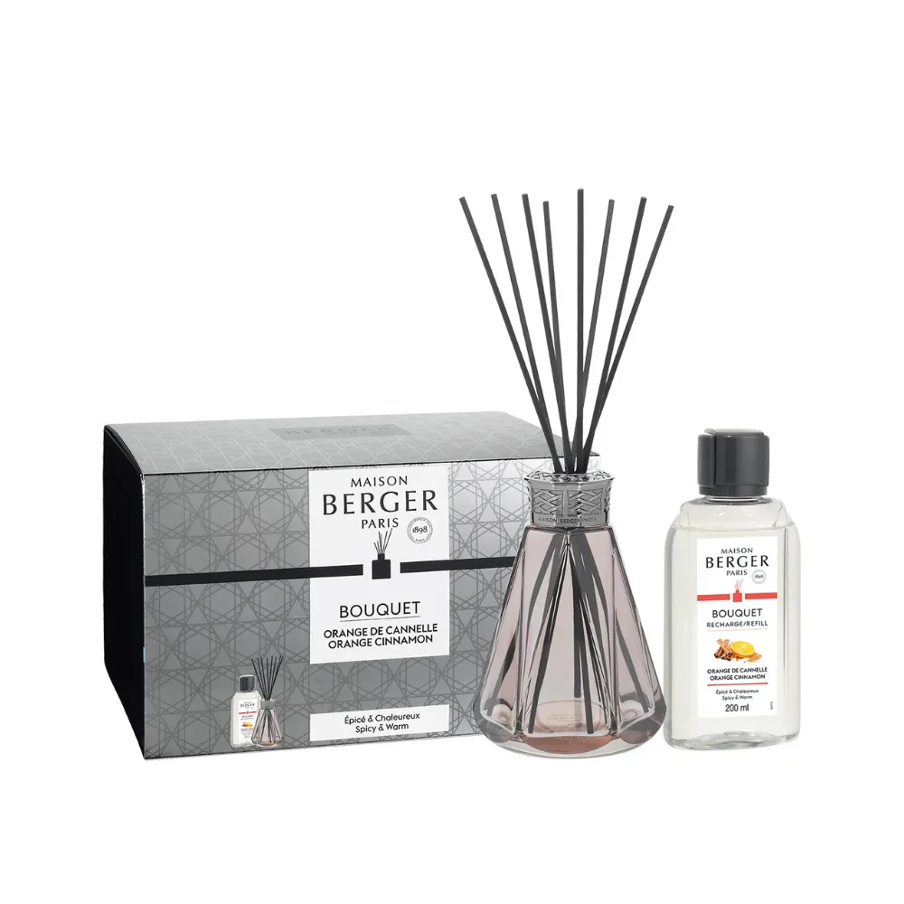 Maison berger paris Set vintage piramide (rosa) - Set regalo diffusore di aromi + ricarica - 200 ml