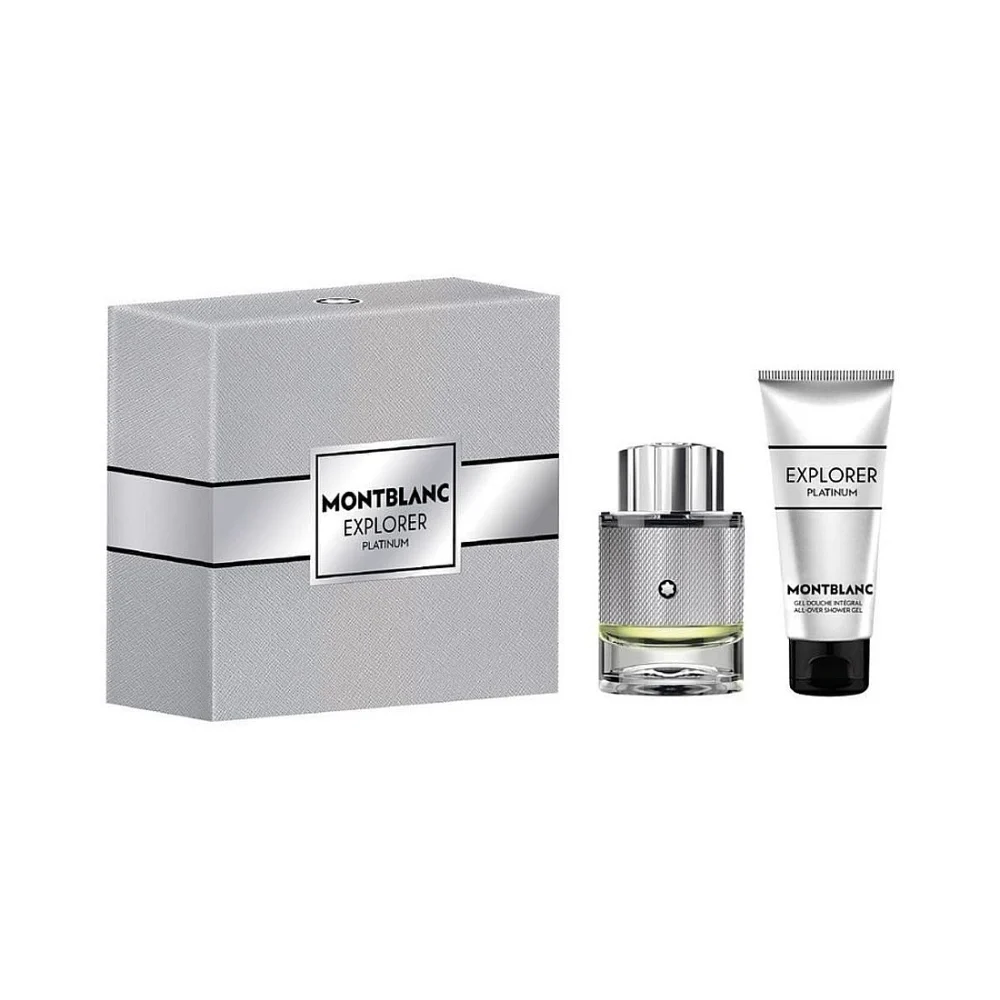Mont Blanc Explorer Platinum Set regalo EDP 60 ml gel spray 100 ml
