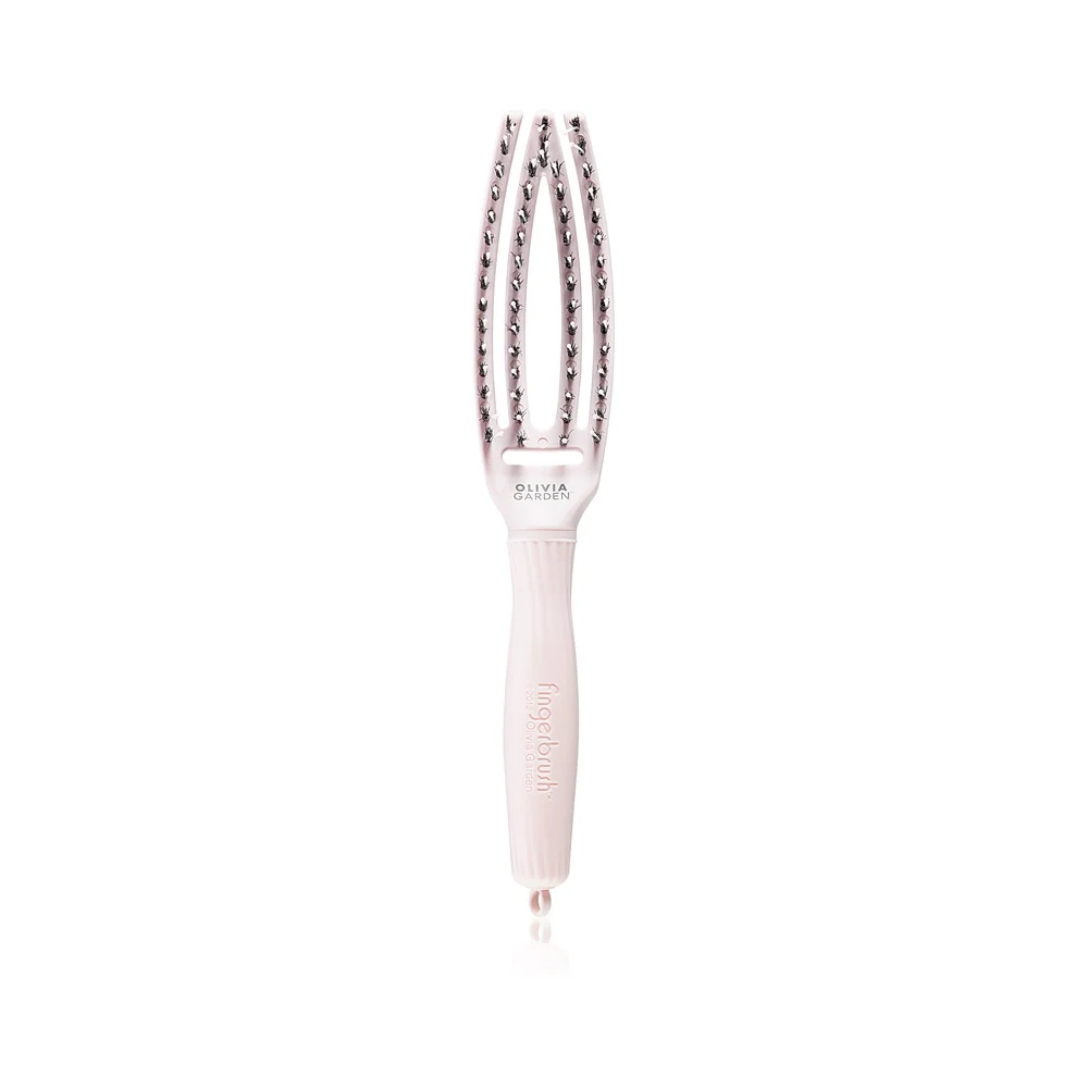 Olivia Garden Fingerbrush Combo Spazzola per capelli piccola rosa pastello | Rosa pastello