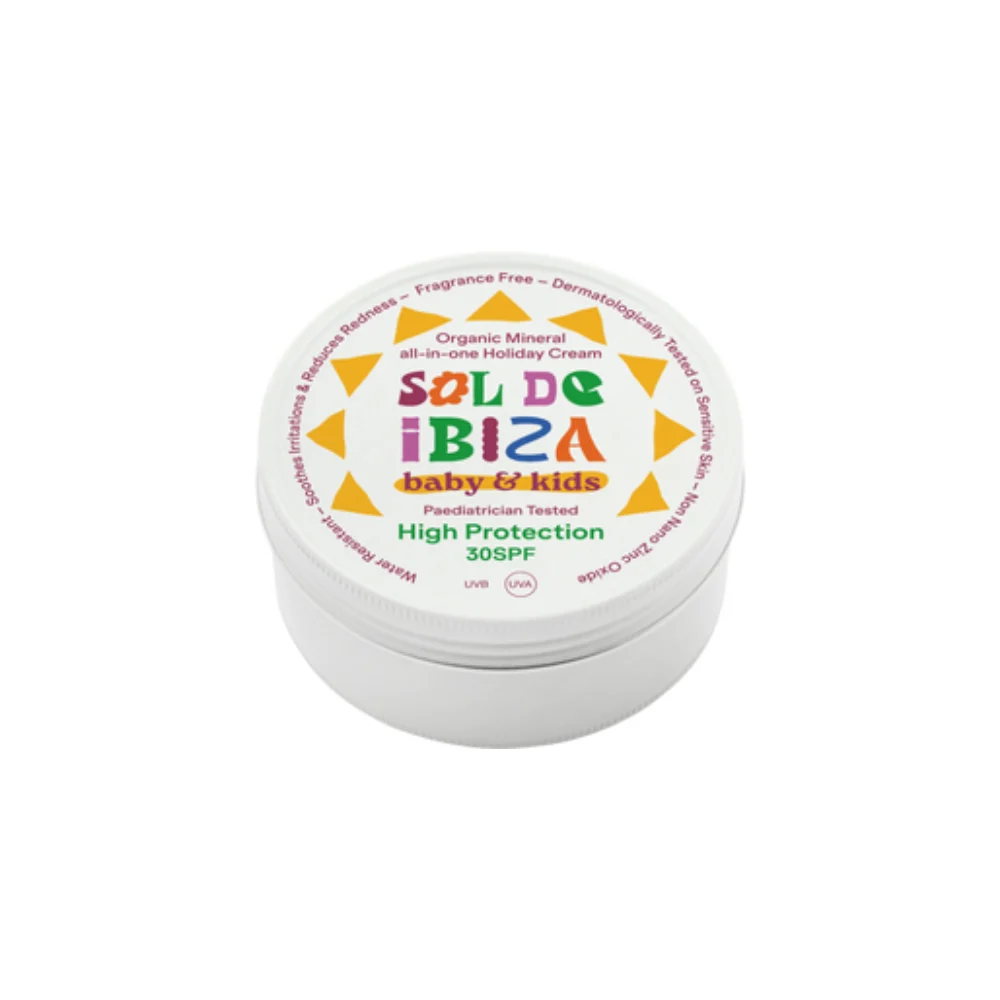 Sol De Ibiza Organic Mineral All-In-One Holiday Crema Spf 30, 100 G Bambini E Neonati