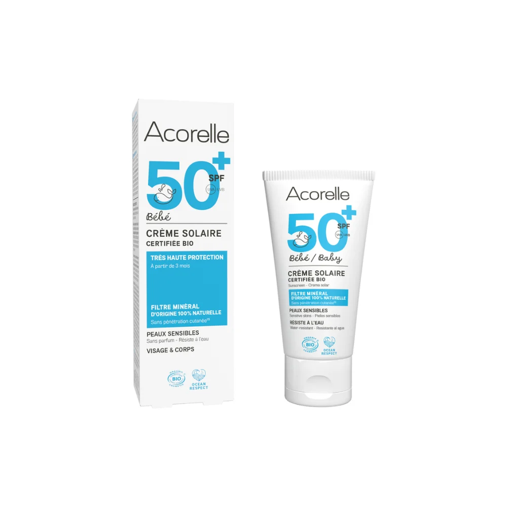 Acorelle Crema Solare per Bambini SPF 50+ Senza Profumo 50 ml