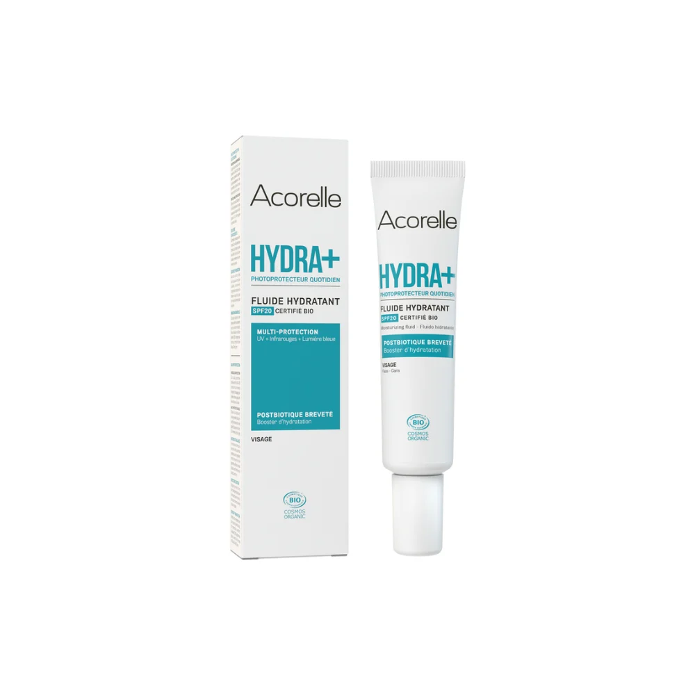 Acorelle Fluido Idratante Viso Hydra+ SPF20 Biologico Certificato 40ml