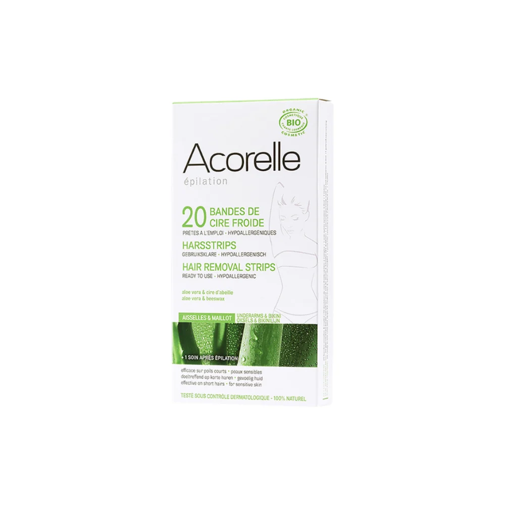 Acorelle Strisce Depilatorie Ascelle & Zona Bikini 20 pezzi