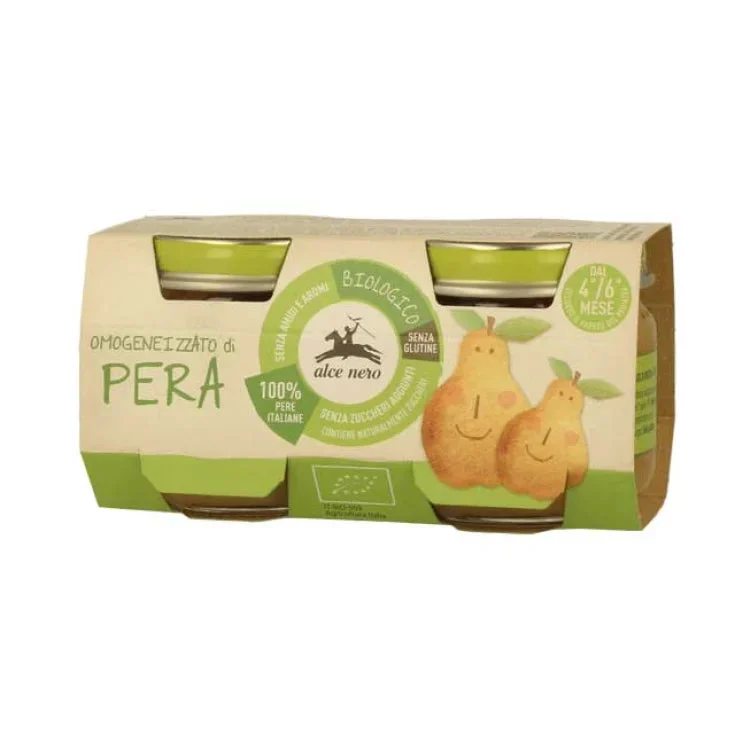 Alce nero Omogeneizzato Di Pera Biologico Alce Nero 2x80g