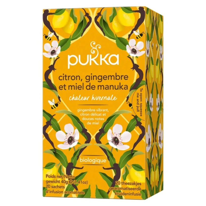 Pukka Infusion Limone, Zenzero & Miele di Manuka 20 Bustine di Tisana