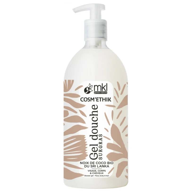 MKL Green Nature - Cosm'Ethik - Gel Doccia Surgras alla Noce di Cocco BIO dello Sri Lanka 1L