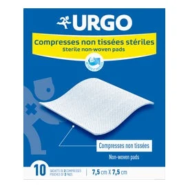 Urgo Striles Non Tissue Compresses Dimensione - 7,5 Cm X 7,5 Cm, Quantità - 10 sacchetti di 2 compresse