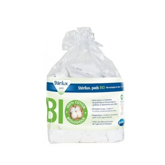 Sterilux Pads Bio Algodón 8x10cm 160uds