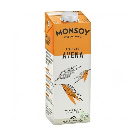 Monsoy Bevanda Vegetale ai Fiocchi d'Avena Biologica Senza Zucchero 1000ml