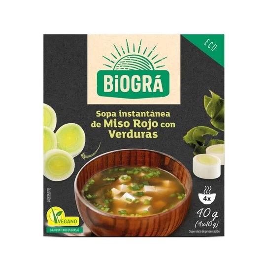 Biogra Red Miso Soup Vegetables Bio 40g