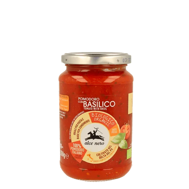 Alce nero spa Pomodoro Con Basilico Biologico Alce Nero 350g