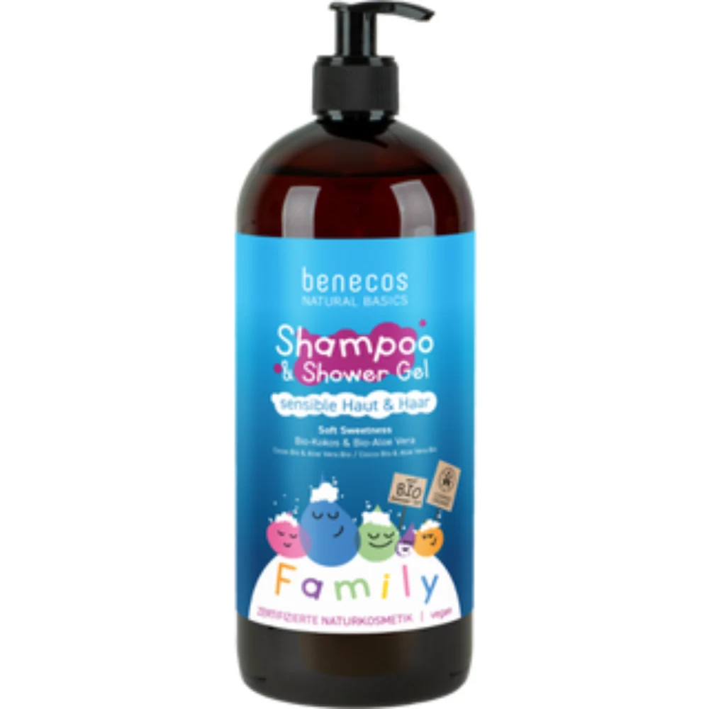 Benecos Shampoo & Gel Doccia Dolcezza Morbida 950 ml formato famiglia