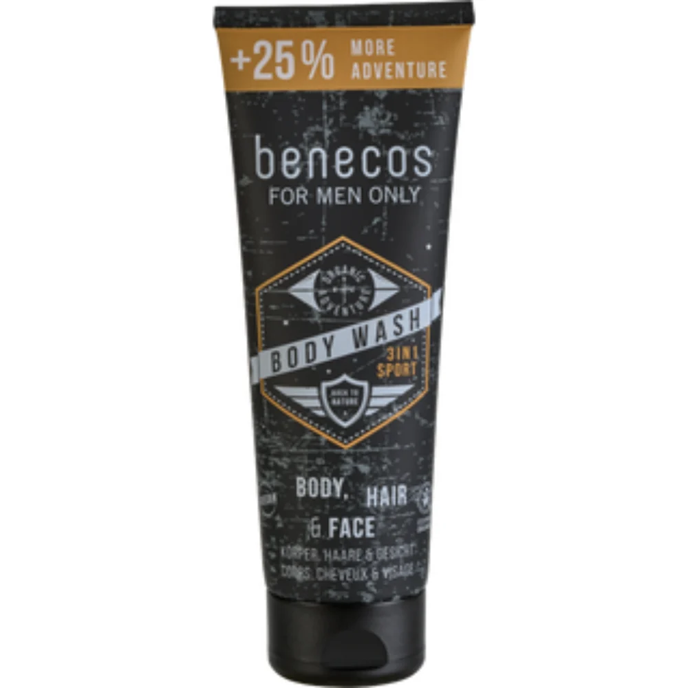 Benecos solo per uomini Doccia Shampoo Sport 3in1 250 ml