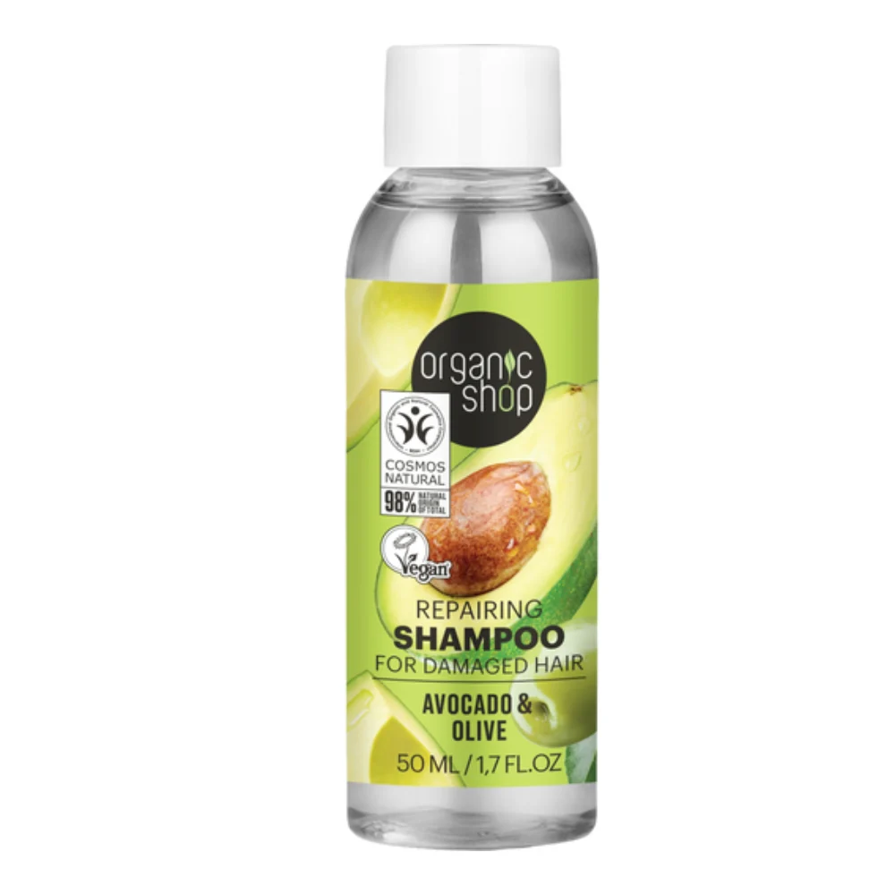 Organic Shop Shampoo Riparatore Avocado E Olive, 50 Ml