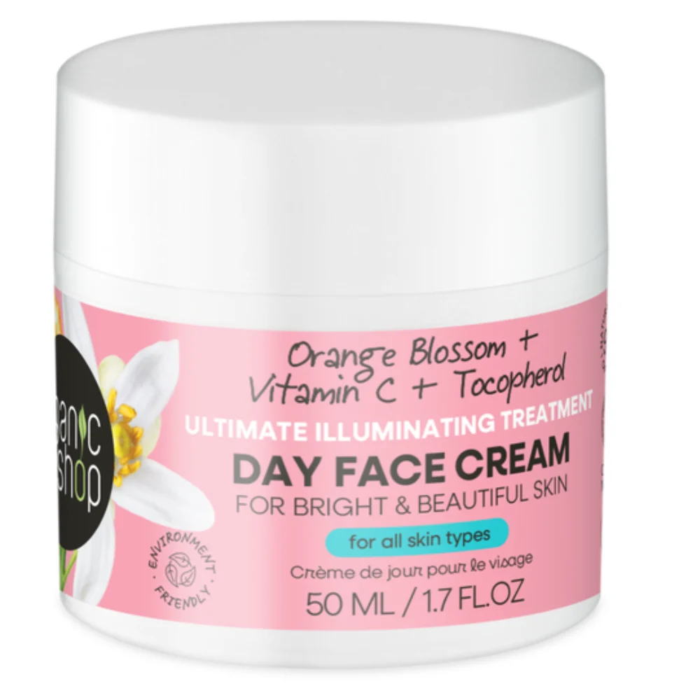 Organic Shop Crema Viso Giorno Fiori D'Arancio, 50 Ml