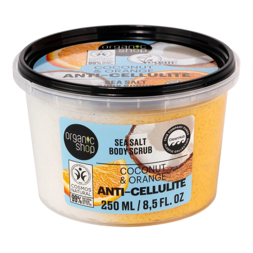 Organic Shop Anti-Cellulite Scrub Corpo Cocco & Arancio, 250 Ml