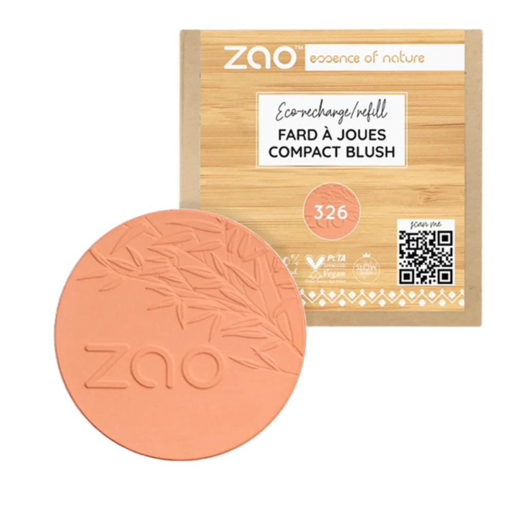 Zao Make Up Ricarica Blush Compatto, 326 Natural Radiance (9 G)