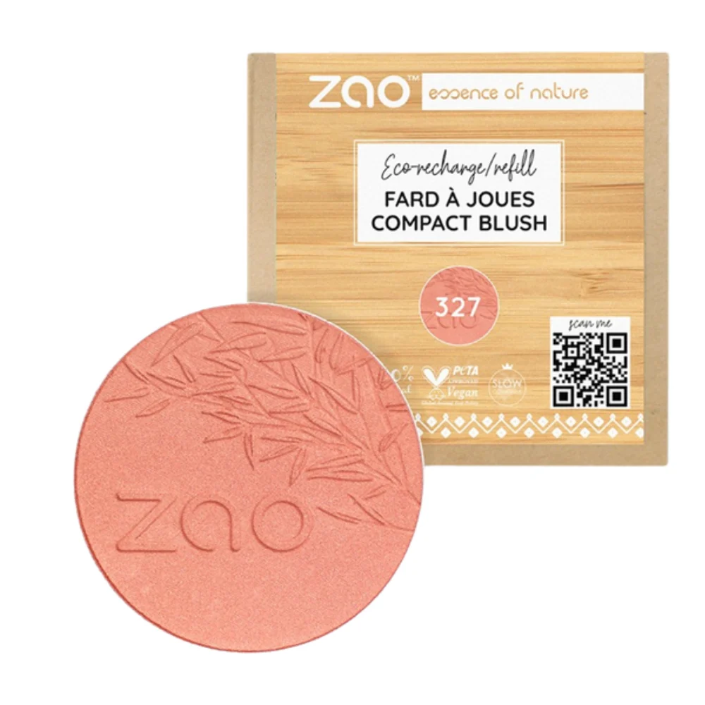 Zao Make Up Ricarica Blush Compatto, 327 Rosa Corallo (9 G)